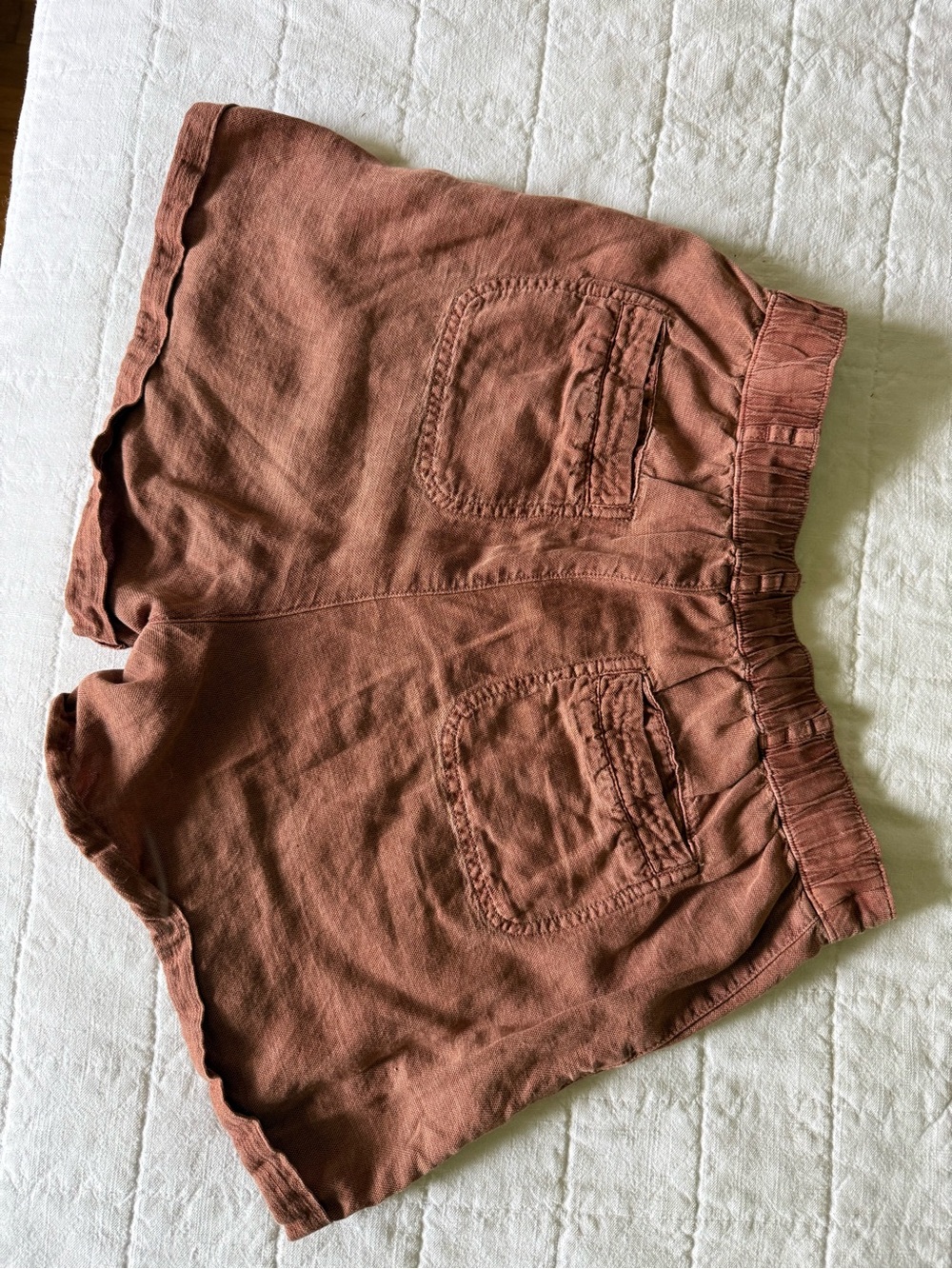 C&C California High-Waist Rust/Terra Cotta Shorts with Front Pockets - Picture 2 of 4